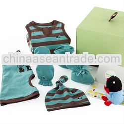 2013 new style 100% cotton fashion comfortable soft short sleeves stripe underwear baby clothing set