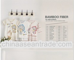 2014 fashion single layer bamboo baby clothes with eco-friendly