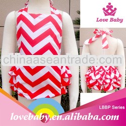 2014 hot sale red bubble chevron little girls romper