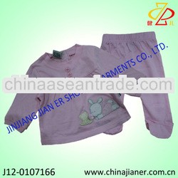 2014 new style 100%cotton newborn baby set clothes 2 pc packing