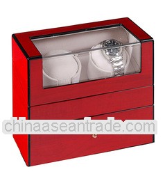2 Motors Cherry Automatic Watches Winder Boxes