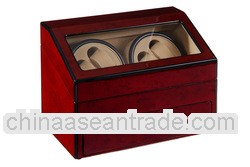 2 Motors Dark Burlwood Automatic Watch Winder