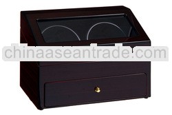 2 Motors Ebony Wooden Automatic Watch Winder Box