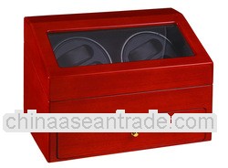 2 Motors Mahogany Automatic Watch Winder Display Box