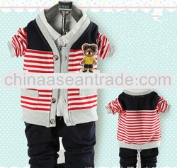 3PCS latest design BABY BOY CLOTHINGs