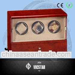 3 Motors Dark Burlwood Watch Winder Box