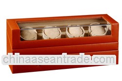 4 Motors Brown Leather Watch Winder Case