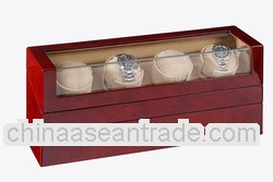 4 Motors Dark Burlwood Quad Watch Winder