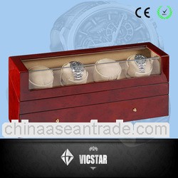 4 Motors Dark burlwood Watch Winding Box with 1 Drawner