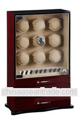9 Motors Dark Burlwood Wooden Watch Winder Boxes