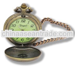 Accent Brass Pendant Pocket Watch Long Chain Watch For Elderly Person