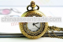 Antique round pocket watch necklace
