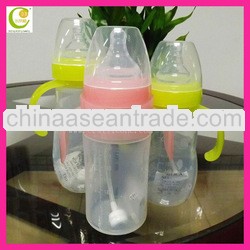 BPA-Free 240ml Wide Neck Silicone Cereals Feeding Baby Bottle