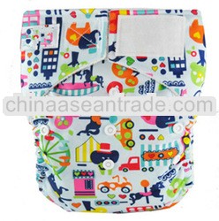Bamboo velour breathable PUL baby cloth diaper