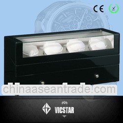 Black 4 Motors Automatic Watch Winder with 1 Drawer