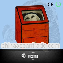 Blond burlwood Solid Wooden Watch Winder Case with 1 drawer