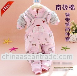 C10911B NEWEST DESIGN OVERALLS BABY CLOTHING SETS/ROMPERS