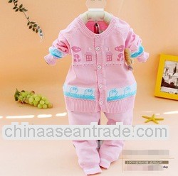C10913B NEWEST DESIGN KNITTED BABY CLOTHING SETS/ROMPERS