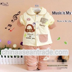 C10920B NEWEST DESIGN CARTOON PATTERN THICKEN BABY CLOTHING SETS