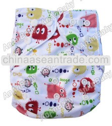 Cartoon Printed Little Spirit AnAnBaby Nappies Reusable Baby Cloth Diaper Factory In China
