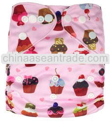 Cartoon Prints Baby Cloth Diapers Washable Cloth Nappies Baby Diapers