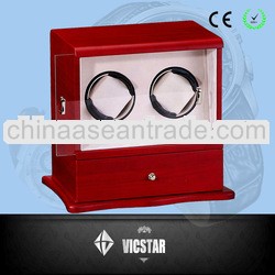 Cherry Matt Dual Automatic Watch Winder Box