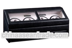 Classic Black Leather Automatic Watch Winder