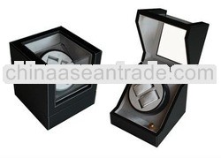 Classical Black leather watch winder