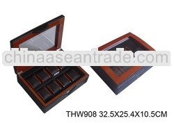 Clear Window Wooden Watch box--THW908