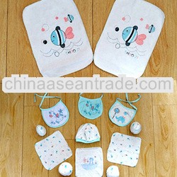 Cotton spring summer long sleeves soft comfortable 2013 new style baby clothing set tc1011