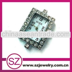 Custom silver plate rhinestone watch face