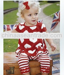 D90320K GIRLS LOVE STRIPED PANTS SUIT