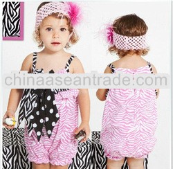D90325K GIRLS PINK BIG BOW ROMPER AND PANTS SETS