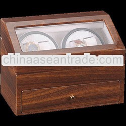 Dual Oak Wooden Automatic Watch Winder Box