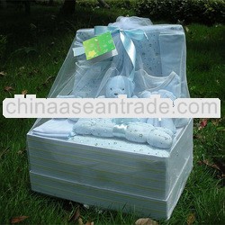 Fashion 2013 new design long sleeve cute printed soft comfortable luxurious cotton baby clothes gift