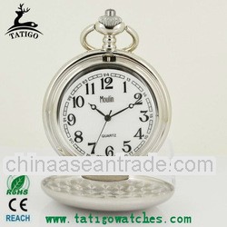 Fashion man alloy case quartz water-proof watch pocket case