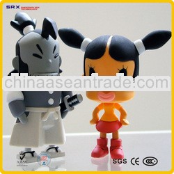 Fashionable action figure;hot sale cute girl and boy plastic figure