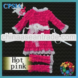 HOT!kid clothing sets Long Sleeve Lace Dress set New Smocked Dresses baby girl baptism clothing