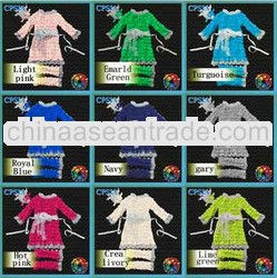 HOT!wholesale baby clothes Long Sleeve Lace Dress set New Smocked Dresses baby girls clothing set or