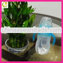 Healthy 100% eco-friendly silicone transparent baby feeding bottle biberon for baby