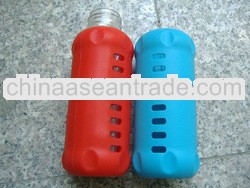 Heat resistant silicone baby feeding bottle sleeve