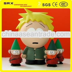 Hot sale custom pvc figurine toys--boy with satan claus for Christmas
