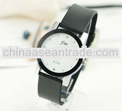 Korea style leather strap men's watch,gift watch