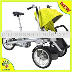 Mother and Baby Bike Stroller with 3 Wheels