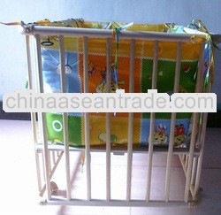 Natural Poplar Wooden Baby Cot- Little