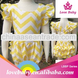 New arrival lemon chevron newborn clothes set