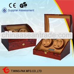 New watch winder for 4+6 watches with high gloss rosewood finish