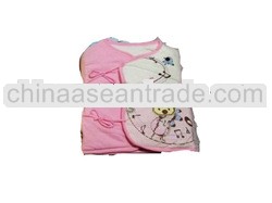 Newborn cotton-padded clothes three piece suit/100% cotton clothes