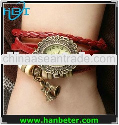 Newest quartz women bell leather strap watch