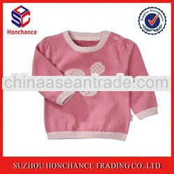O-neck Long Sleeve Pink Color Emboridery Newborn Baby Clothing